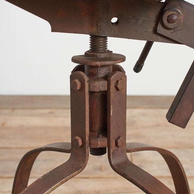 Antique French Model 204 Draughtsmans Desk Chair by Bienaise, 1940s For Sale - Image 3 of 10