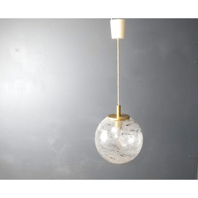 Vintage Globe Pendant Light attributed to Doria Leuchten, 1960s For Sale - Image 11 of 12