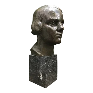 Art Deco South American Bronze Bust of a Lady
