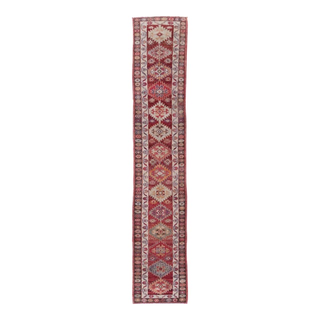 Galerie Shabab Collection Tribal Mid-20th Century Handmade Turkish Anatolian Runner For Sale