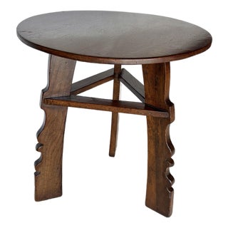 20th Century English Oak Tavern Cricket Table For Sale