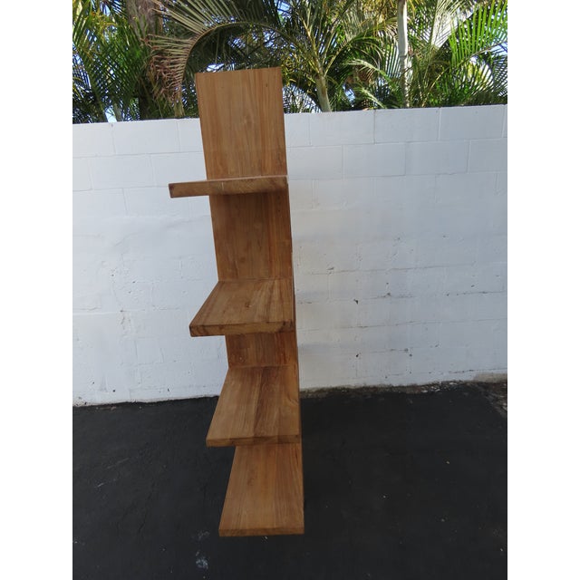 Wood Vintage Open Bookcase Display Shelving Etagere 6457 For Sale - Image 11 of 14