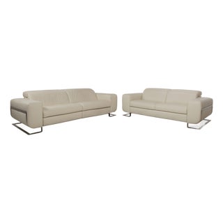 Leather 007 Three-Seater & Two-Seater Sofas with Electric/Manual Function from Joop, Set of 2 For Sale