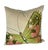 Vintage silk embroidered abstract butterfly design on the lower half of a linen pillow with multiple layers of different...