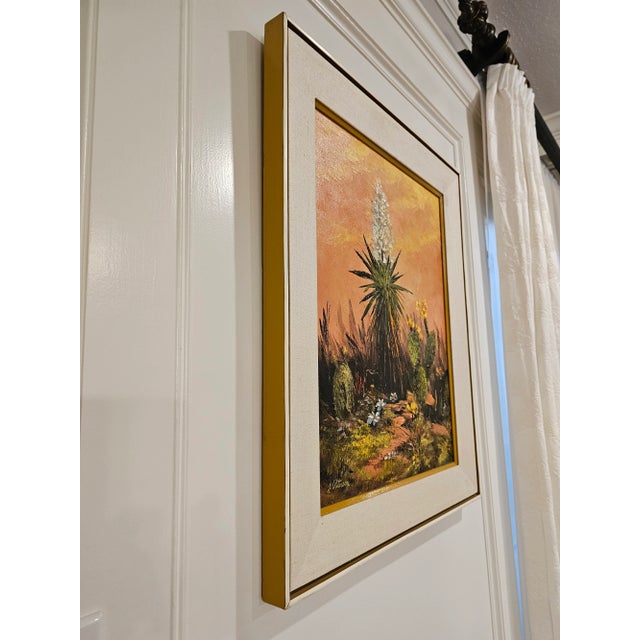 Orange Mid-Century Oil on Canvas, Signed J. Peterson For Sale - Image 8 of 12
