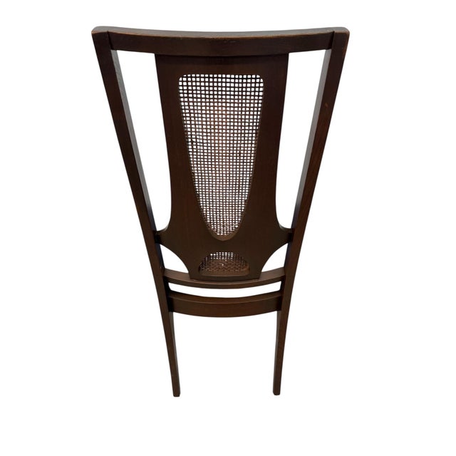 Wood Mid-Century Modern Broyhill Brasilia II Walnut & Cane Dining Chairs - Set of 6 For Sale - Image 7 of 7