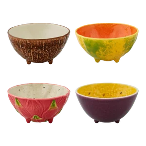 Bordallo Pinheiro Tropical Fruits Assorted Bowls 17 oz., Set of 4