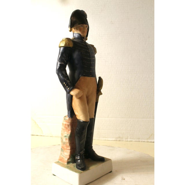 Vintage Sadek 1814 U S Army General Staff Officer Figurine Hand-Painted Porcelain For Sale - Image 9 of 15