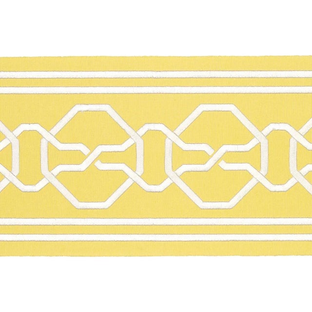 Contemporary Sample - Schumacher X Mary Mcdonald Malmaison Tape in Yellow For Sale - Image 3 of 3