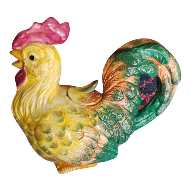 1970s American Fitz and Floyd Rooster T-Pot For Sale