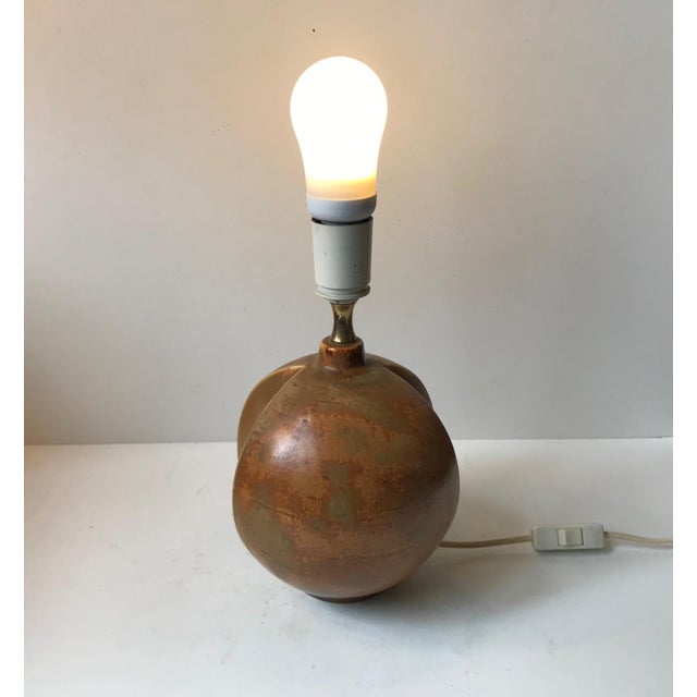 Ceramic Vintage Danish Ceramic Table Lamp by Heico Nietzsche for Søholm, 1970s For Sale - Image 7 of 13
