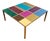 Murano Glass Coffee Table with Brass Frame from Justfurnituress SRL For Sale