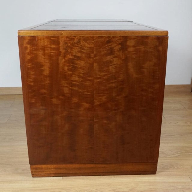 Art Deco Flame Mahogany Desk from Heals of London, 1930s For Sale - Image 13 of 16