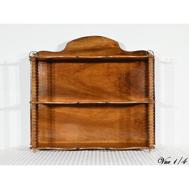 Louis Philippe Walnut Shelf, 19th Century For Sale - Image 10 of 18