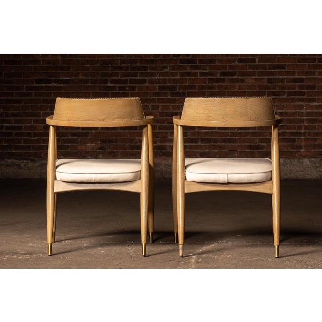 Pair of MCM Walnut Dining Armchairs by Phoenix Chair For Sale - Image 4 of 8