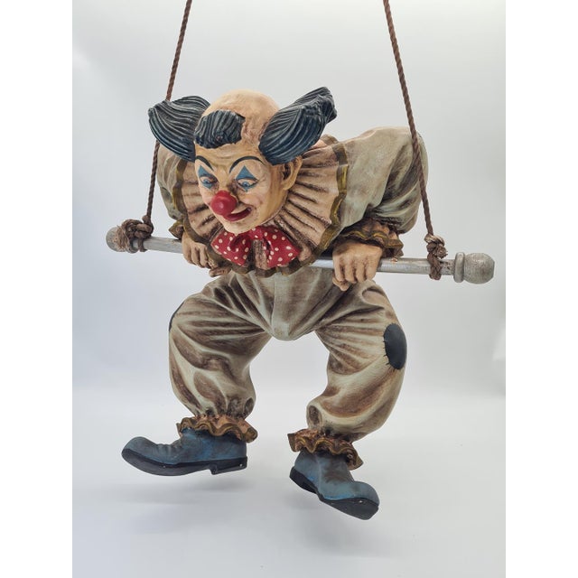 A unique, large figure of a circus clown by Jun Asilo, made in the Philippines in 1996. The sculpture depicts an...