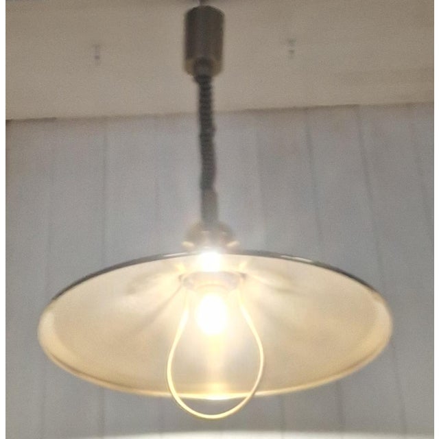 1980s Vintage Height-Adjustable Hanging Lamp from Fischer-Leuchten, 1980s For Sale - Image 5 of 8