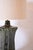 "Kasaï" blue green papyrus ceramic lamp 32cm, Barracuda Edition. "Kasaï" blue and green ceramic lamp ornamented with...
