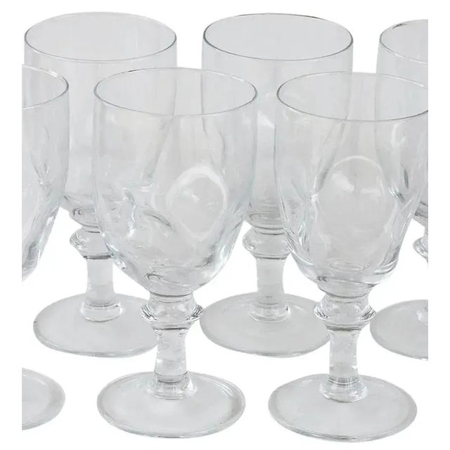 Mediterranean Italian Crystal Wine Goblets - Set of 4 Pinch Design For Sale - Image 3 of 4