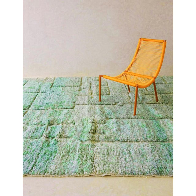 Green Green Moroccan Contemporary Rug - 11.3 X 8.3 Ft For Sale - Image 8 of 9