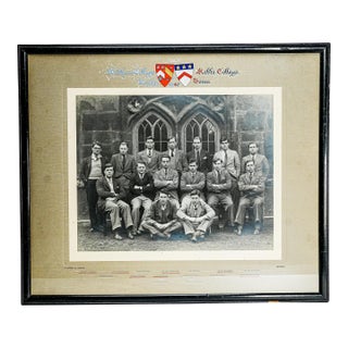 1940s Wadham College Keble College Oxford University Rugby Team Group Men Antique Framed Photograph For Sale