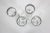 Mid-Century Modern Silver Rim Champagne Flutes Glasses- Set of 4 For Sale - Image 6 of 12