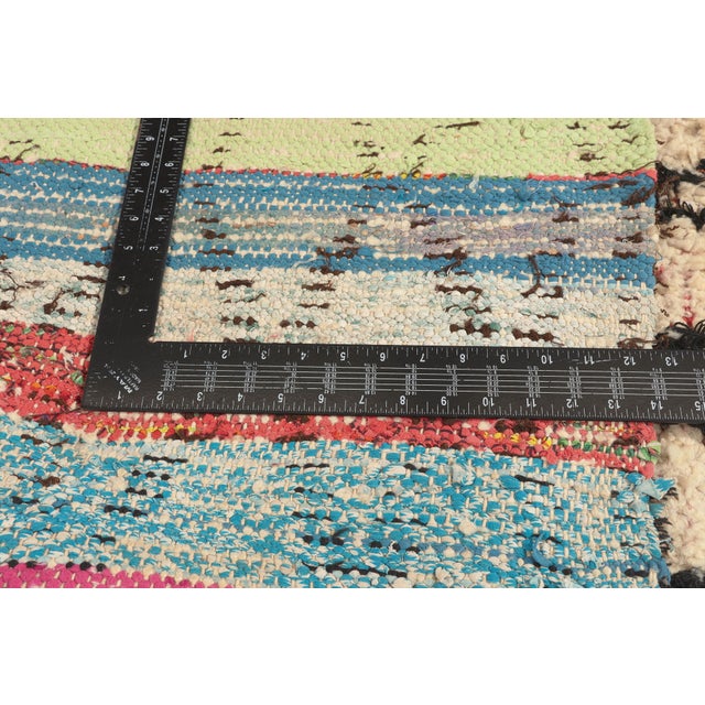 Textile Vintage Azilal Boucherouite Moroccan Rug, 04'08 X 07'08 For Sale - Image 7 of 10