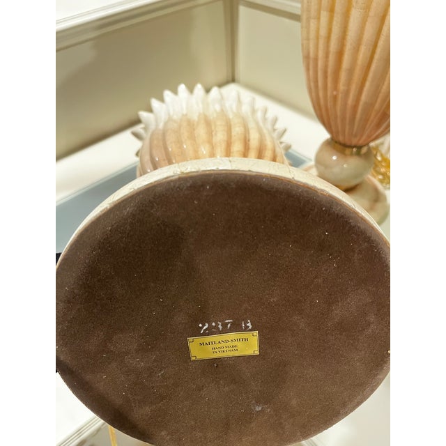 Transitional Maitland-Smith Torchere Table Lamps - a Pair For Sale - Image 3 of 3