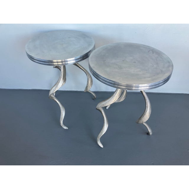 Arthur Court Pair of Arthur Court Gueridon Side Tables, Circa 1970s For Sale - Image 4 of 16