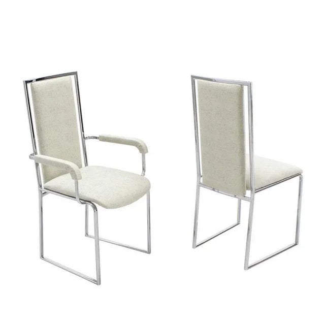 Mid-Century Modern Mid-Century Modern Chrome Dining Chairs - Set of 6 For Sale - Image 3 of 12