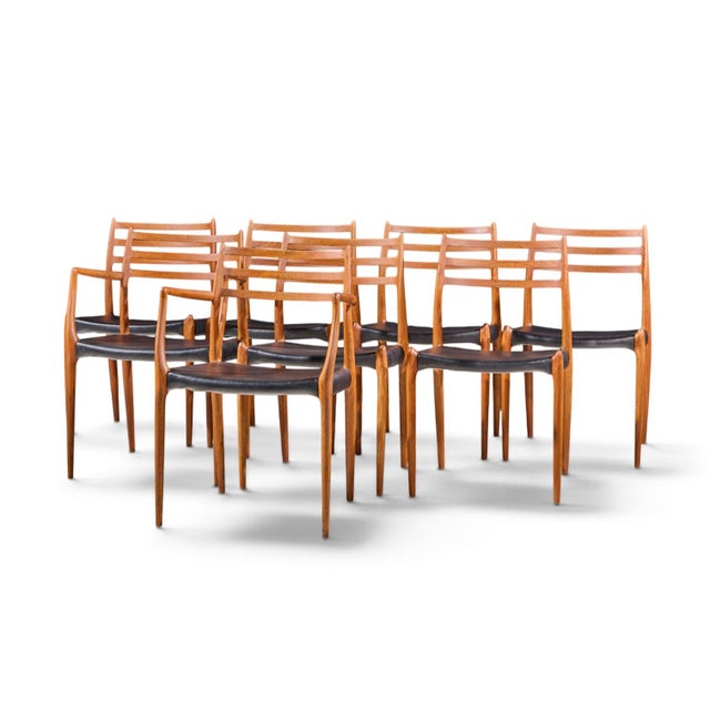 Mid-Century Modern Niels Moller Models 62 and 78 Mid Century Danish Teak Dining Chairs - Set of 8 For Sale - Image 3 of 18
