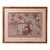 Vintage Pacific Islander Canoe Woodcut Print Framed 23.5x19.25 For Sale
