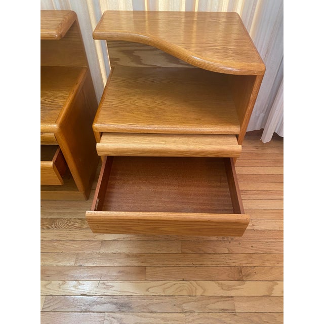 1950s Mobican Classica Teak Danish Mid Century Modern Night Stand - Set of 2 For Sale - Image 4 of 6
