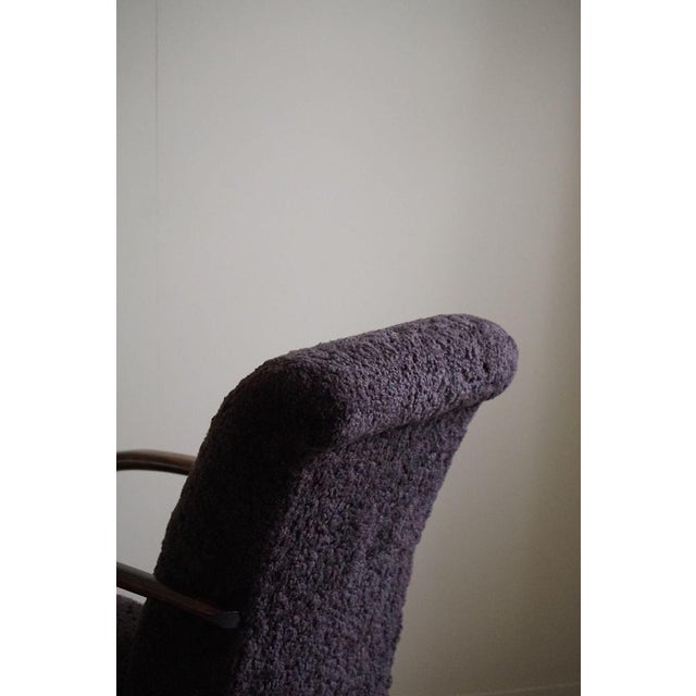 Set of Mid-Century Danish Modern Lounge Chairs in Beech & Lambswool, 1940s For Sale - Image 14 of 18