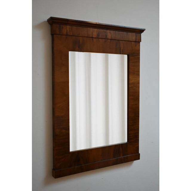 Traditional Empire Style Mahogany Beveled Mirror, 1940s For Sale - Image 3 of 5