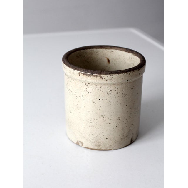 Cream Antique Stoneware Crock For Sale - Image 8 of 11