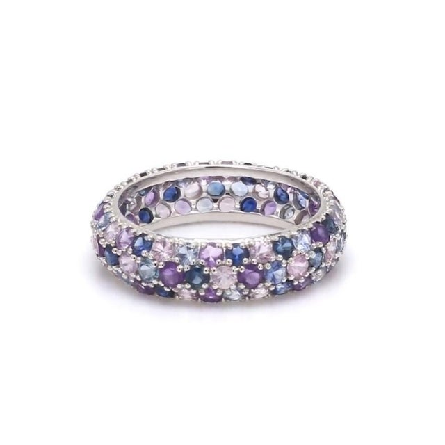 Natural 2.50 cts blue and pink sapphire ring in 14k gold For Sale - Image 14 of 18