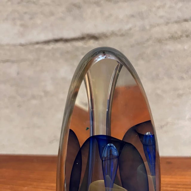 Murano 1990s Veiled Glass Art Panel Sculpture Edward Kachurik For Sale - Image 4 of 13