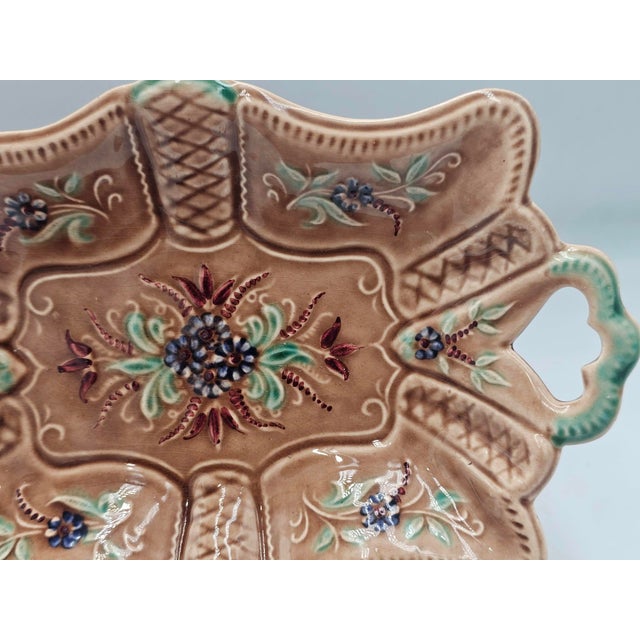 1960s Vintage Ceramic Majolica Platter from Haiden, 1960s For Sale - Image 5 of 10