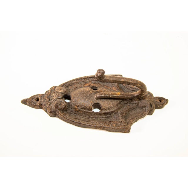 Antique Cast Iron Metal Wall Coat Hook For Sale - Image 9 of 10