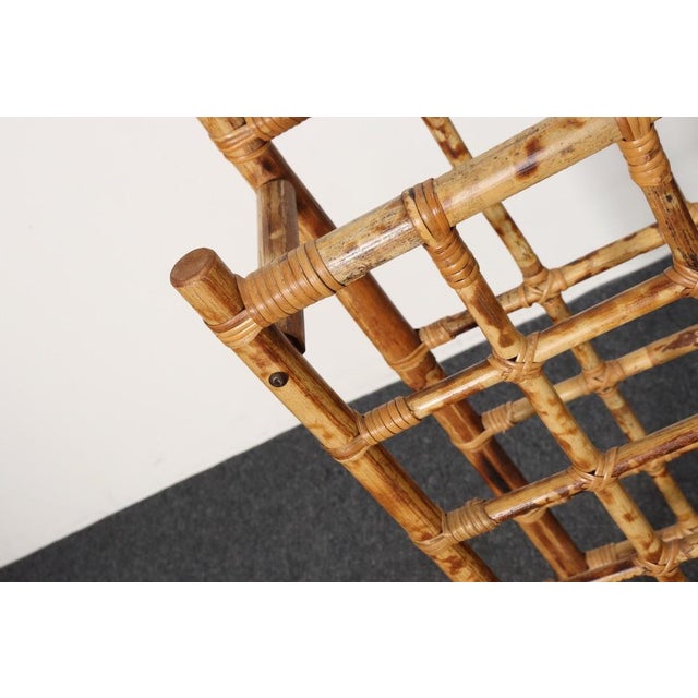 Vintage Bamboo and Rattan 24 Bottle Tabletop of Floor Wine Rack / Stand For Sale - Image 16 of 18