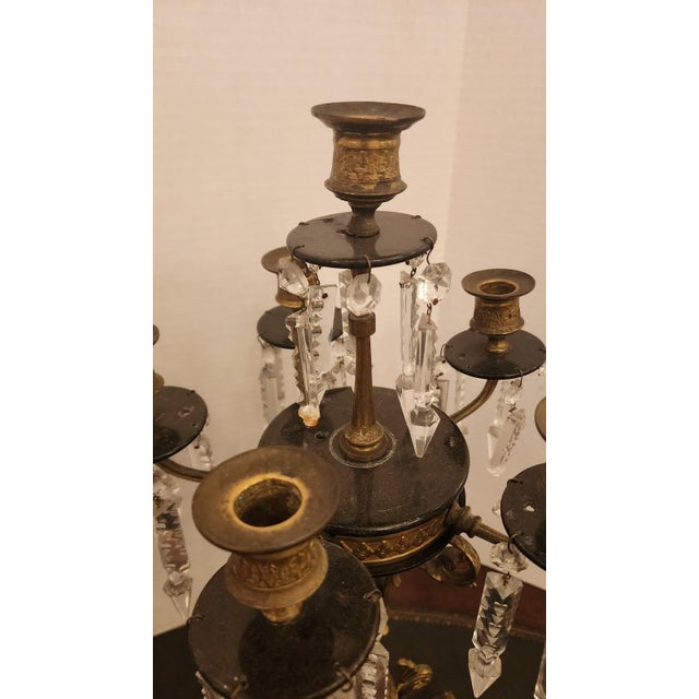 Pair of 19th Century French Napoleon Bronze Candelabra For Sale - Image 11 of 12