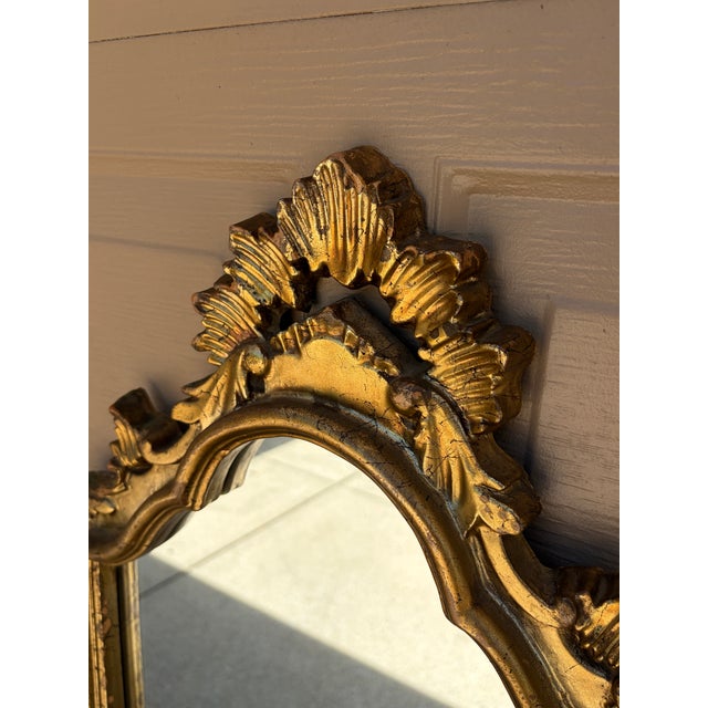 Labarge Mid-Century Italian Neoclassical Giltwood Mirror For Sale - Image 4 of 14