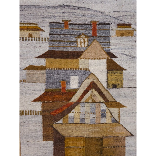 Mid-Century Modern Wool Tapestry by Hanna Czajkowska for Cepelia, 1970s For Sale - Image 3 of 5