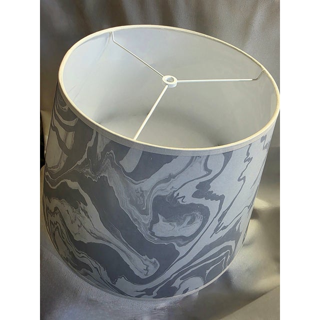 2020s Vaughan Designs Marbled Paper Lampshade For Sale - Image 5 of 6