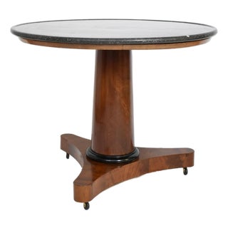 Empire Round Mahogany Pedestal Table, 19th Century For Sale