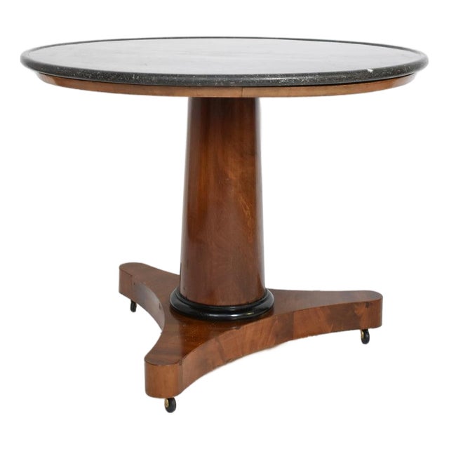 Empire Round Mahogany Pedestal Table, 19th Century For Sale