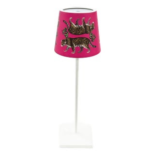 Leopard Seeing Double Hot Pink Poldina Pro Lamp For Sale