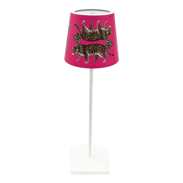 Leopard Seeing Double Hot Pink Poldina Pro Lamp For Sale