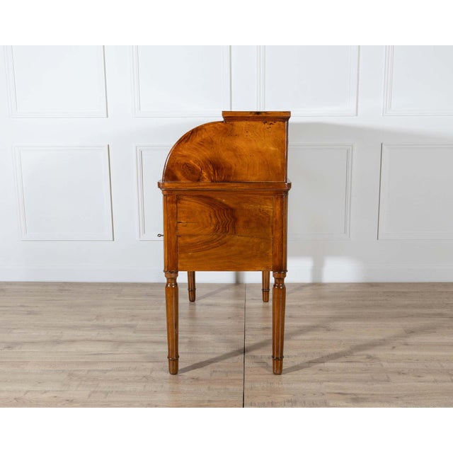 19th-Century Italian Charles X Walnut Cylinder Desk For Sale - Image 12 of 12